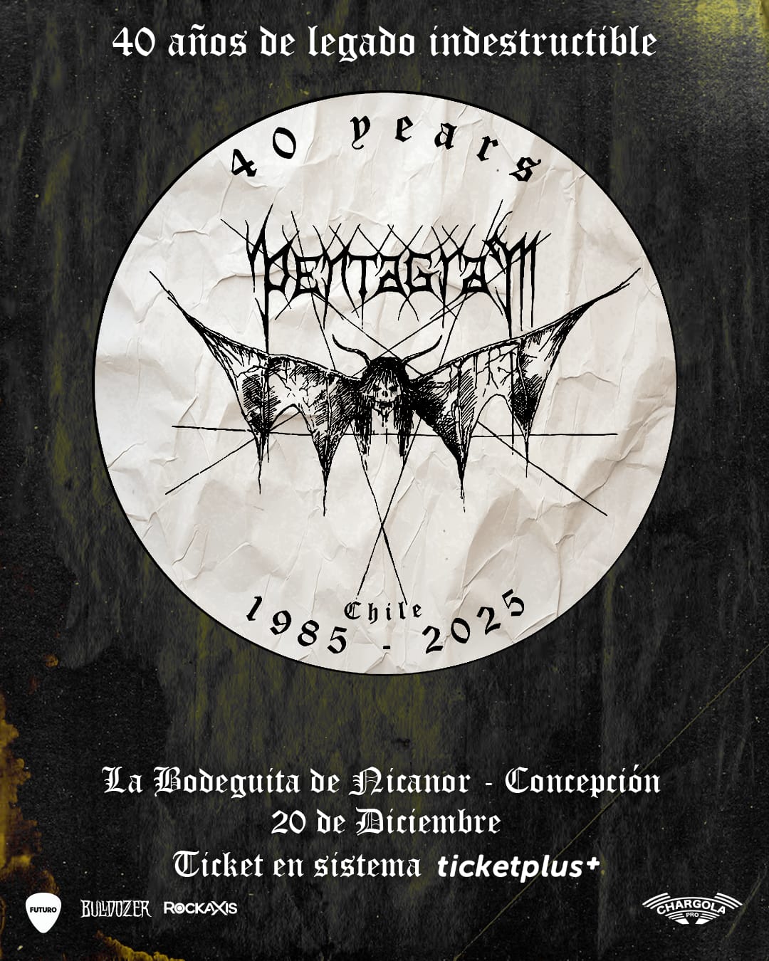 Pentagram celebrará sus 40 años con fechas en Concepción y Santiago